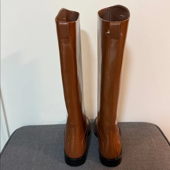 NWT Everlane Knee-High Leather Riding Boots Size 8 Brown - Picture 8 of 12